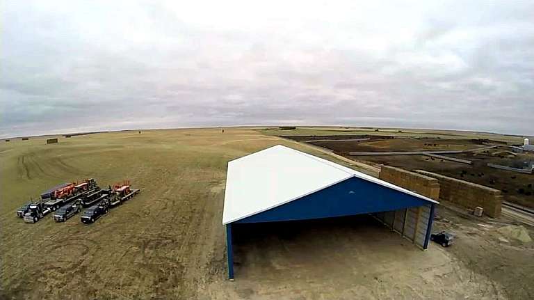 Hay storage shed