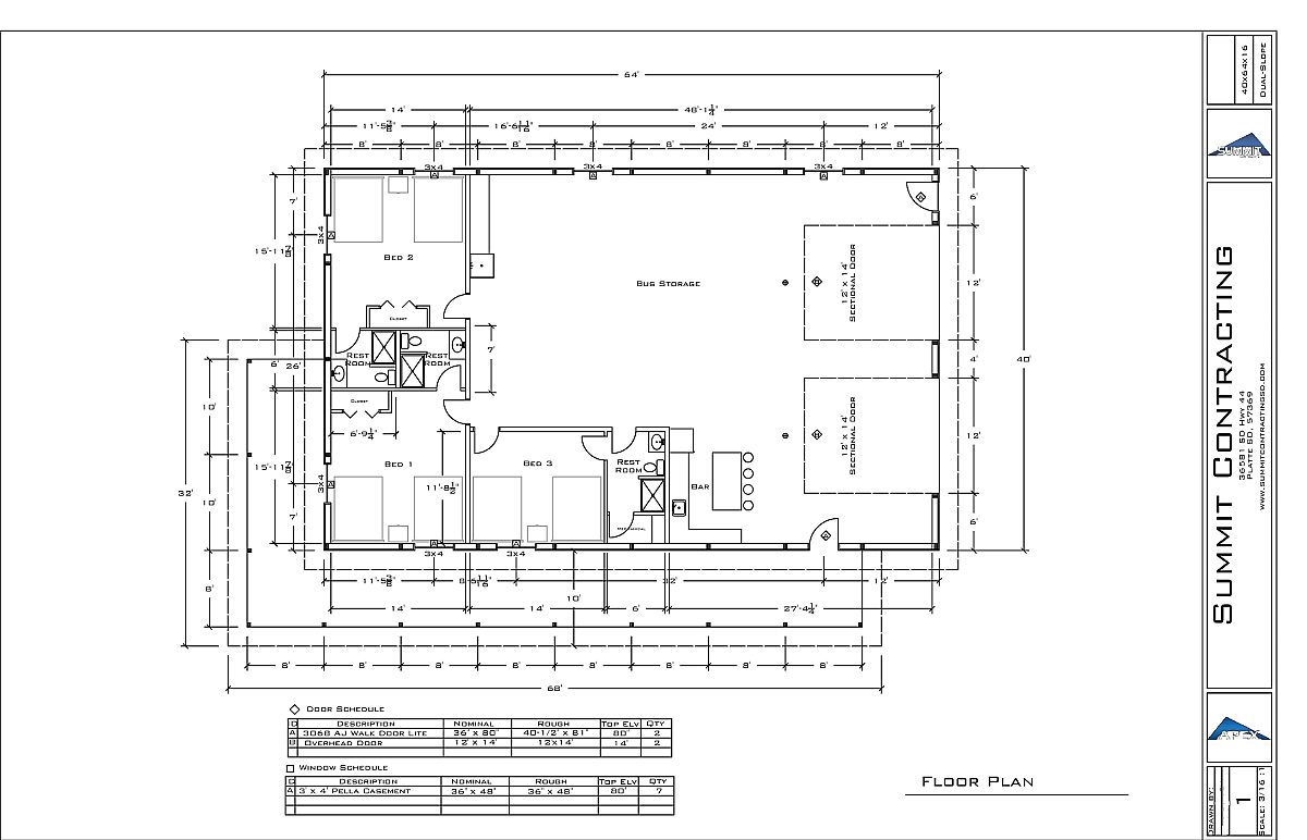 40x64x16 Construction Plans Page 2